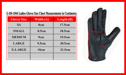 Women Python Snake Embossed Leather Dress Gloves
