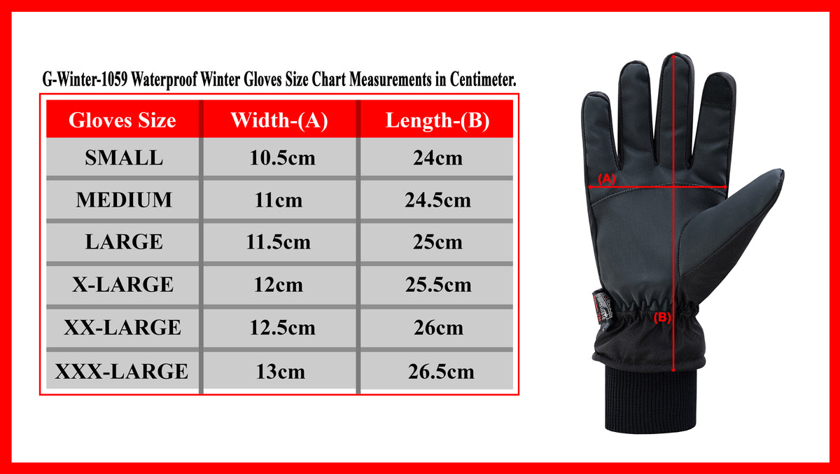 Ski Gloves - Snow Gloves - Waterproof Gloves for Men & Women, Waterproof Winter Gloves