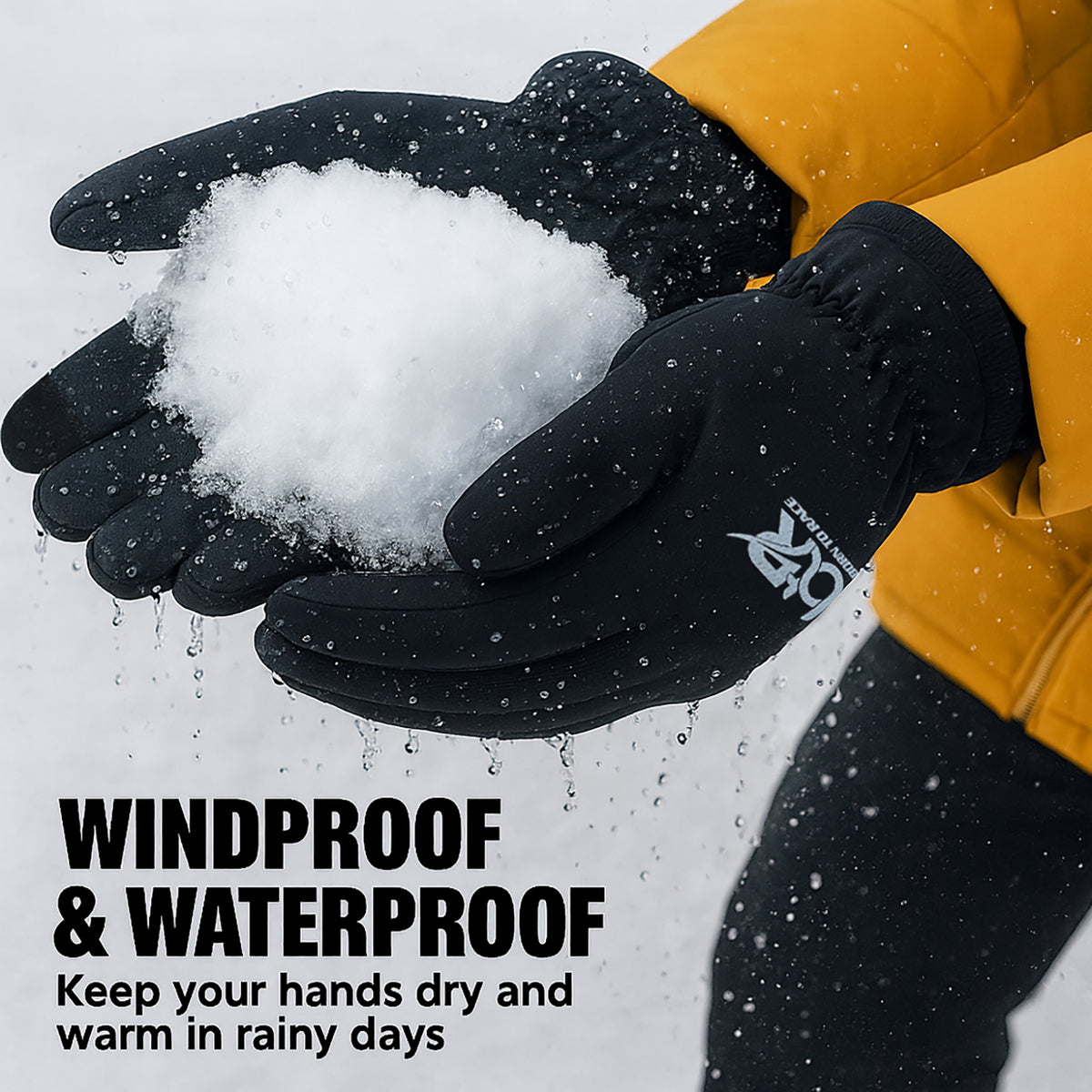 Ski Gloves - Snow Gloves - Waterproof Gloves for Men & Women, Waterproof Winter Gloves