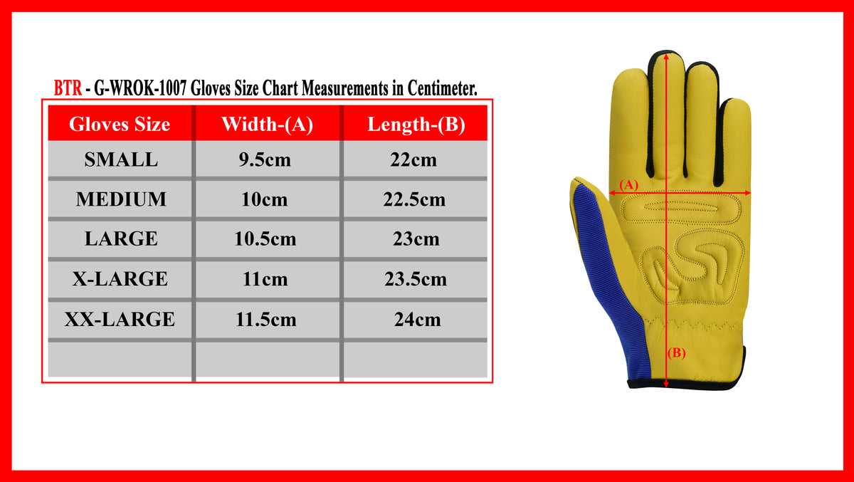 Safety Work Gloves Leather Hand Protection Mechanic, Welding, Construction Gloves
