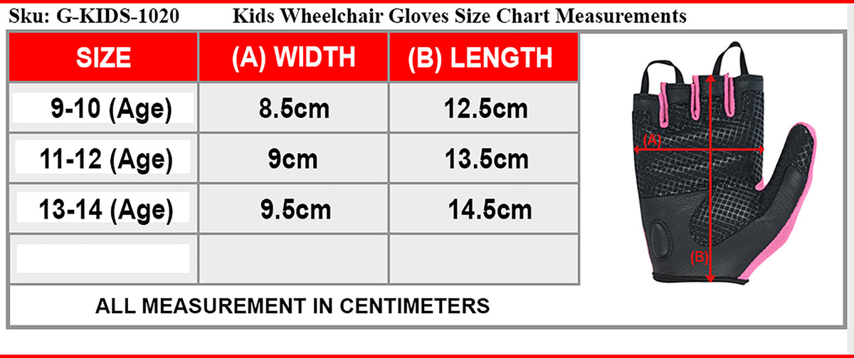Kids Children Boys Girls Wheelchair Gloves Mobility Disability Gloves