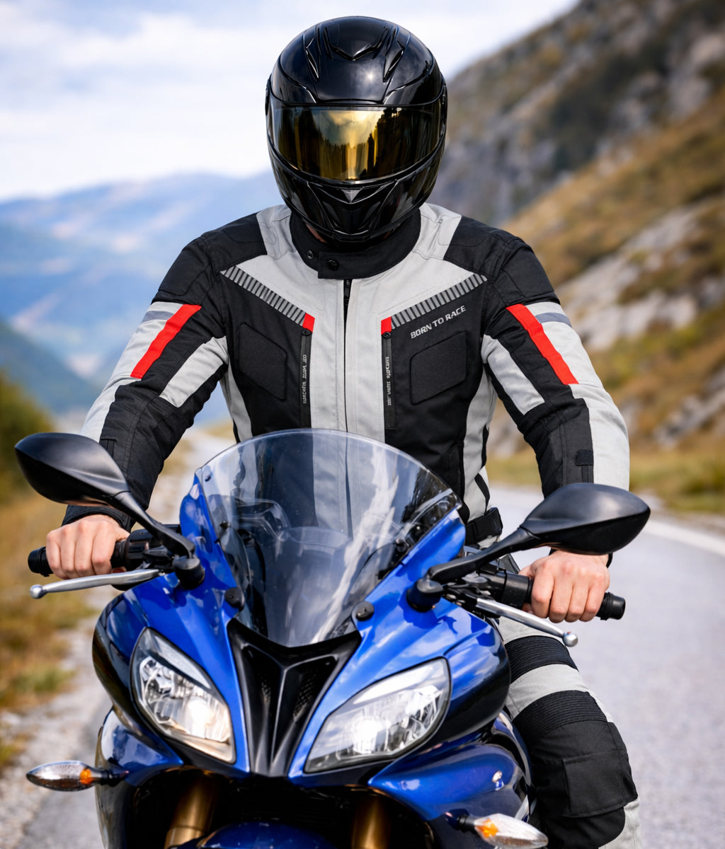 TourPro Waterproof Motorcycle Riding Suit for Men – 600D Cordura Jacket & Pants Set