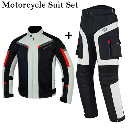 TourPro Waterproof Motorcycle Riding Suit for Men – 600D Cordura Jacket & Pants Set