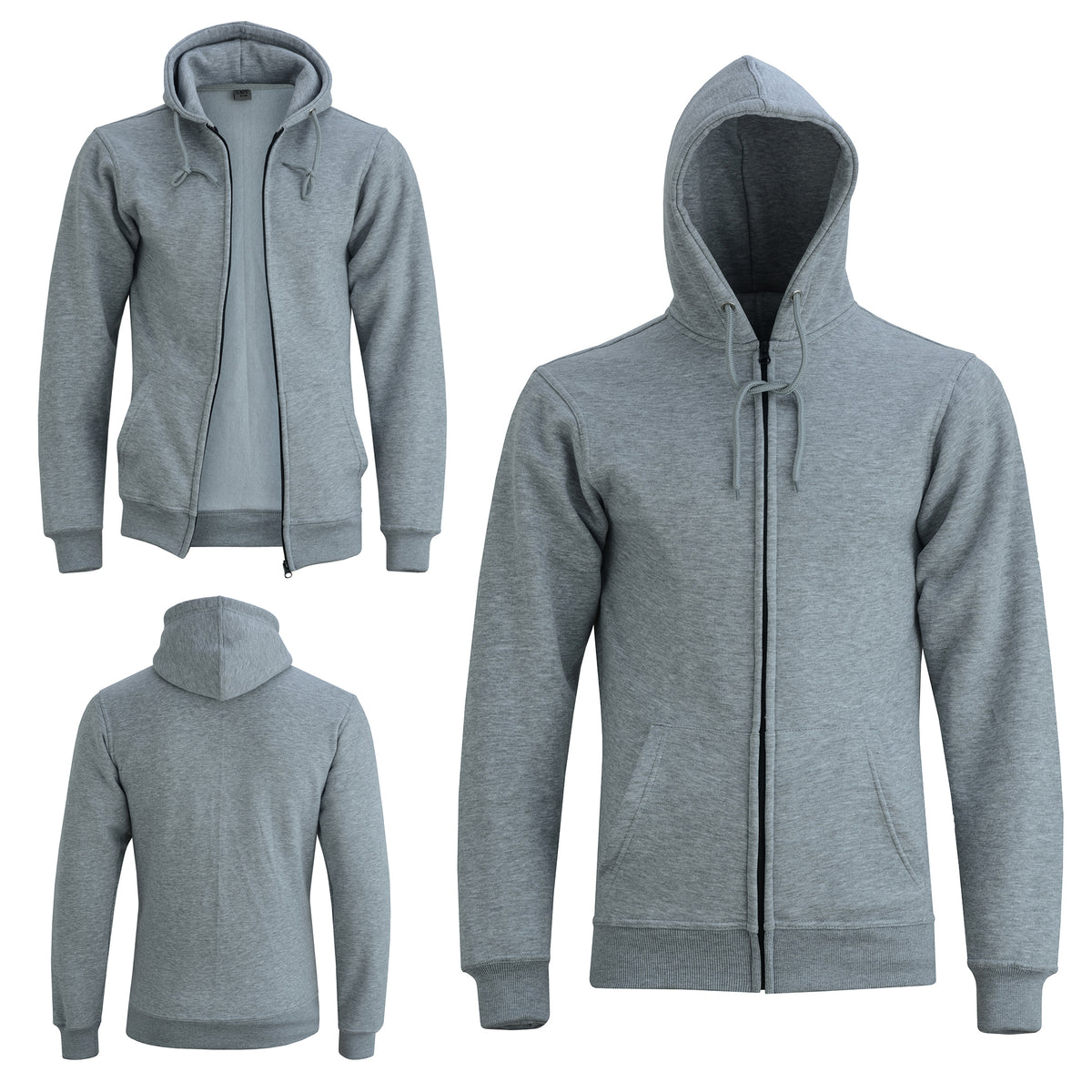 Men's Winter Zipper Fleece Hoodies