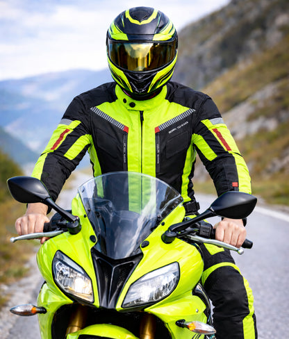 TourPro Waterproof Motorcycle Riding Suit for Men – 600D Cordura Jacket & Pants Set