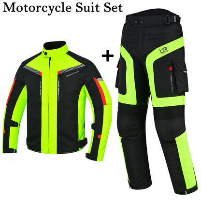 TourPro Waterproof Motorcycle Riding Suit for Men – 600D Cordura Jacket & Pants Set