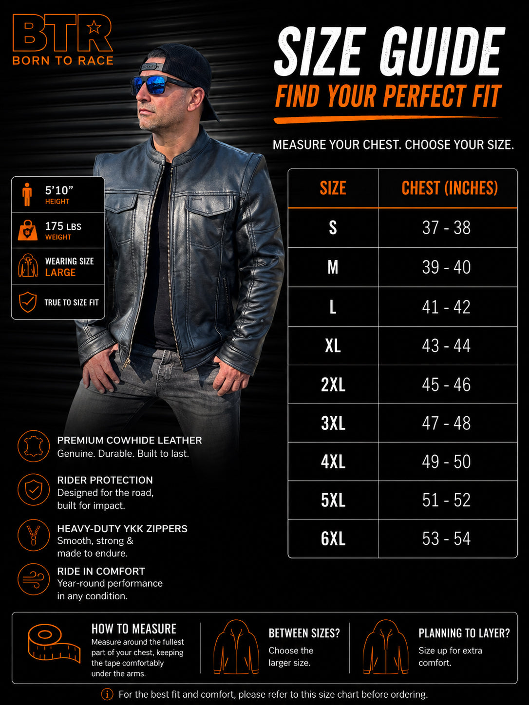 Men's Premium Cowhide Leather Motorcycle Jacket – Convertible Zip-Off Sleeve Vest