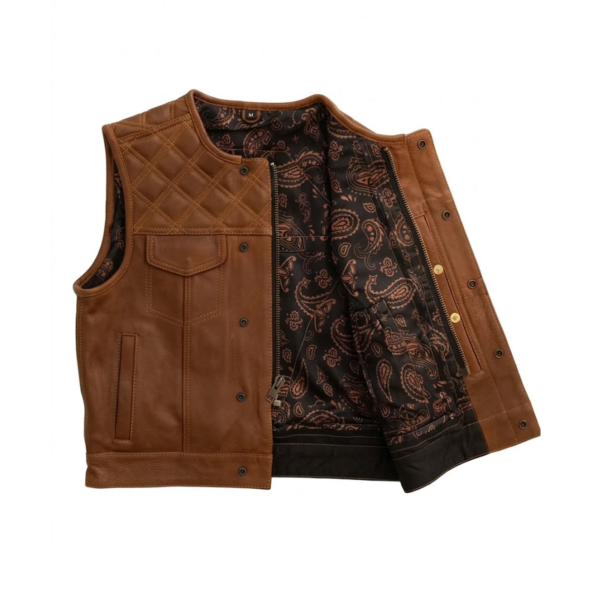 Asphalt - Men's Club Style Leather Motorcycle Vest