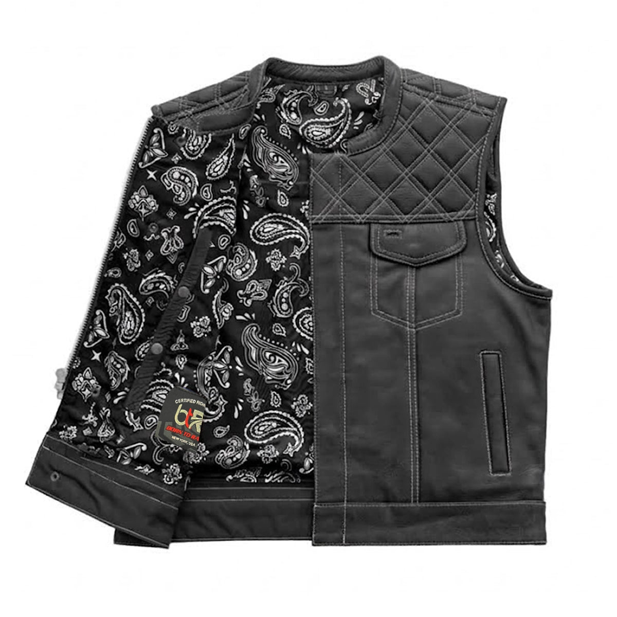 Highline - Men's Club Style Leather Motorcycle Vest