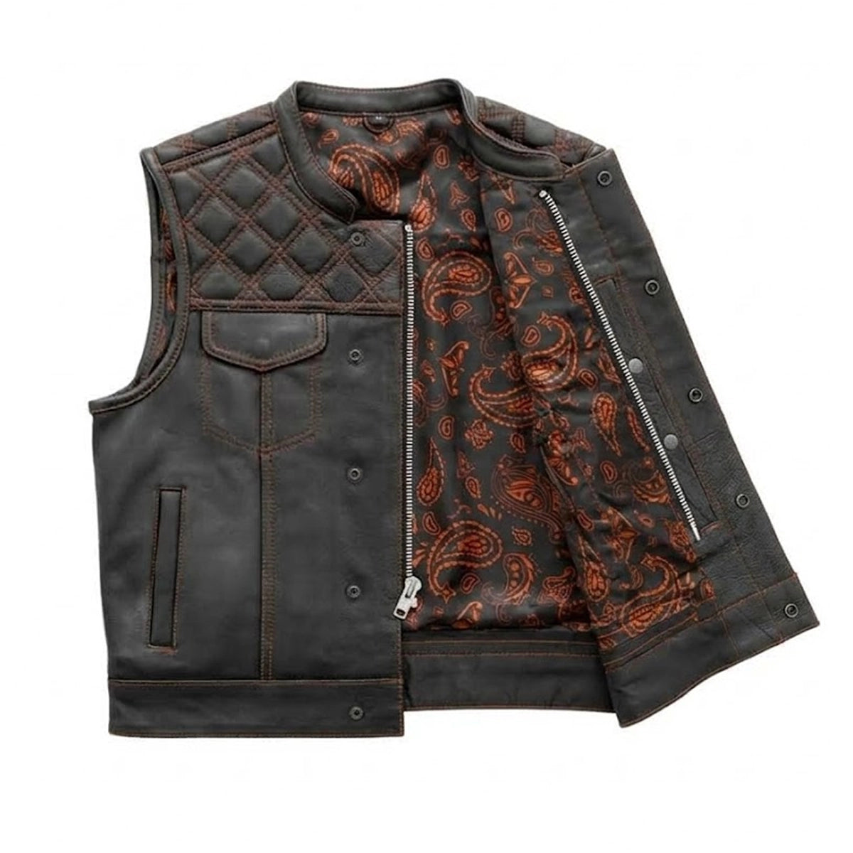 Highline - Men's Club Style Leather Motorcycle Vest