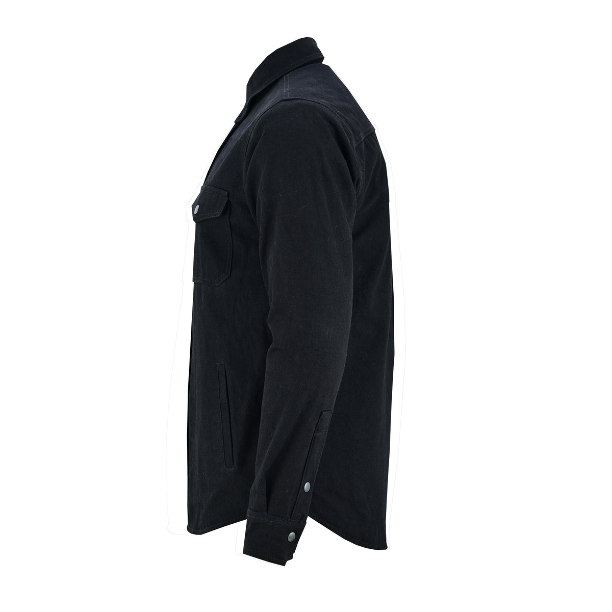 Men’s Motorcycle Shirt Kevlar Lined CE Approved Protectors on Elbows, Shoulders & Back
