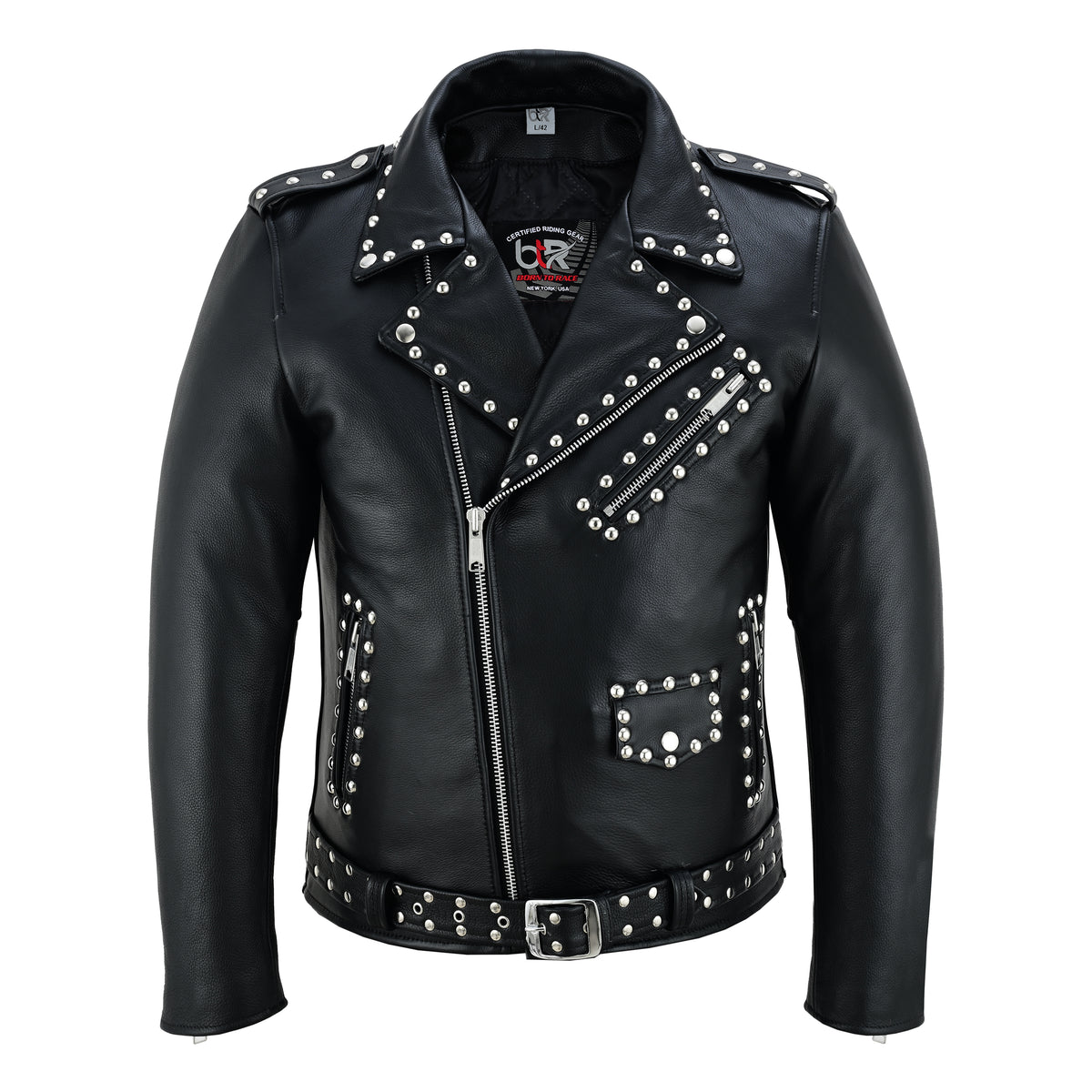 Steel Stud - Men’s Leather Motorcycle Jacket