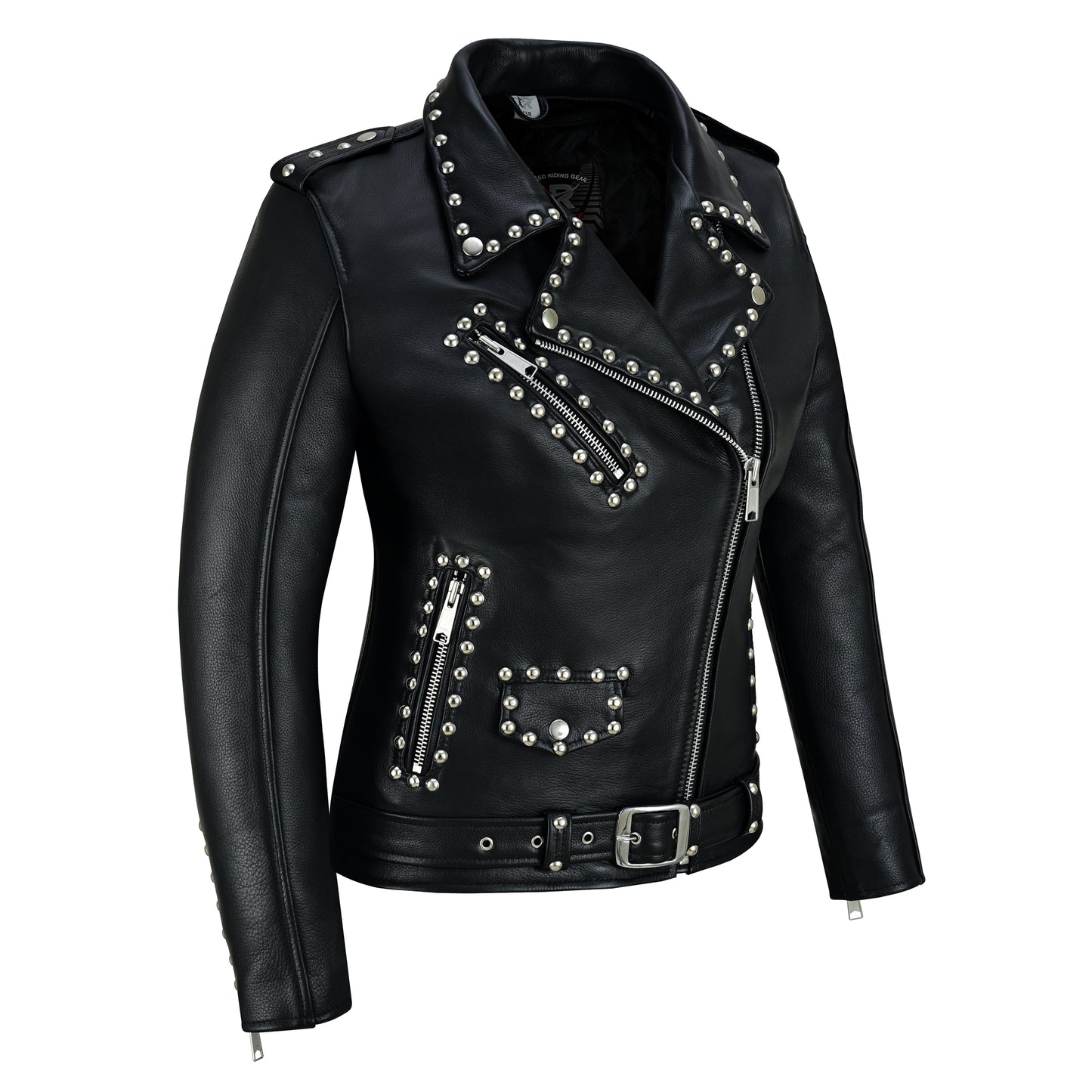 Iron Stud –Women’s Leather Motorcycle Brando Jacket
