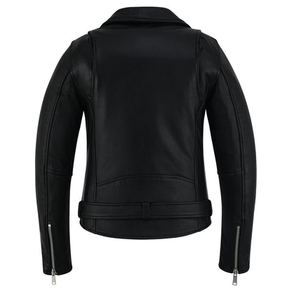 Lady Rebel - Women’s Brando Leather Jacket – Premium Cowhide Biker Style