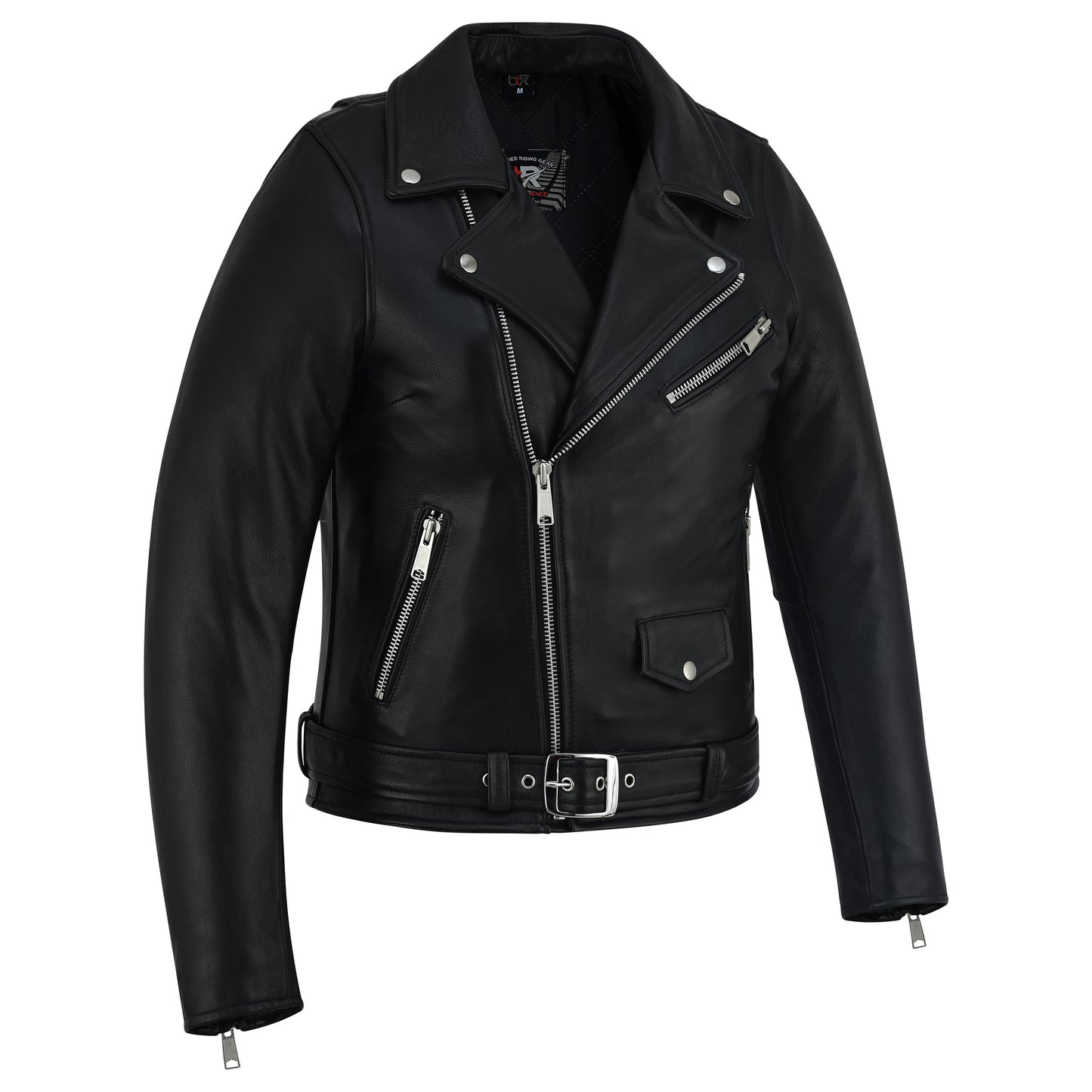 Lady Rebel - Women’s Brando Leather Jacket – Premium Cowhide Biker Style