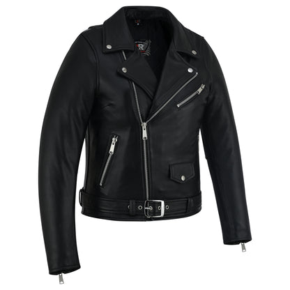 Lady Rebel - Women’s Brando Leather Jacket – Premium Cowhide Biker Style