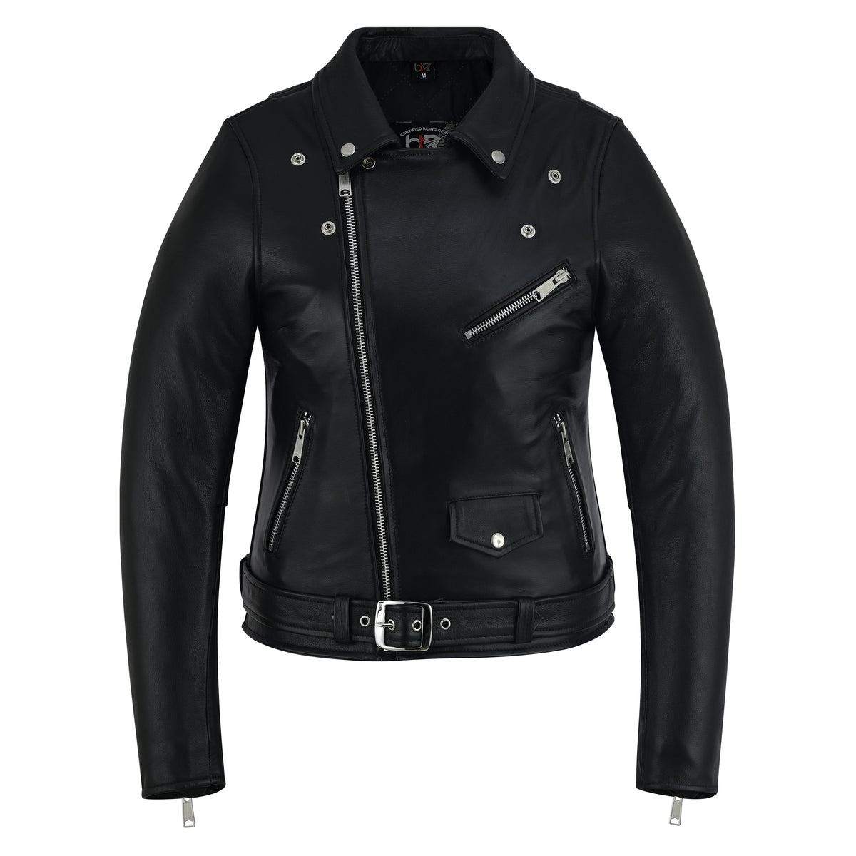 Lady Rebel - Women’s Brando Leather Jacket – Premium Cowhide Biker Style