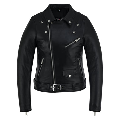 Lady Rebel - Women’s Brando Leather Jacket – Premium Cowhide Biker Style