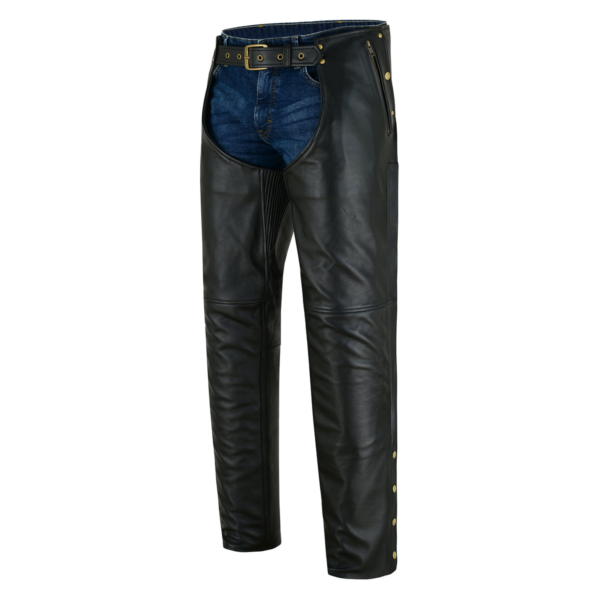 Men's Leather Motorcycle Chaps