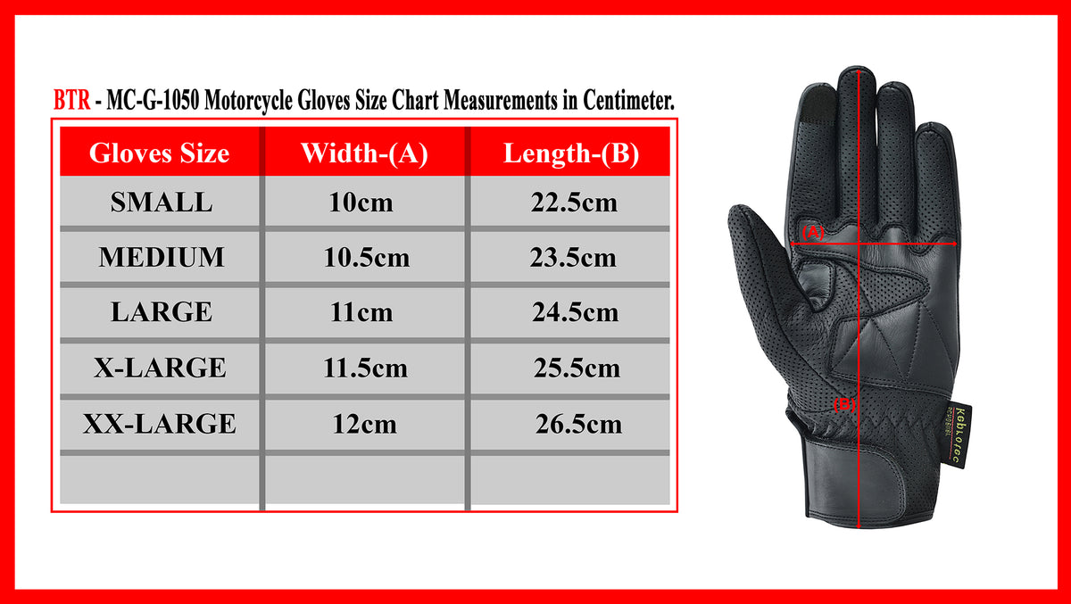 Motorcycle Motocross Touch Screen Perforated Leather Knuckle Protection Gloves