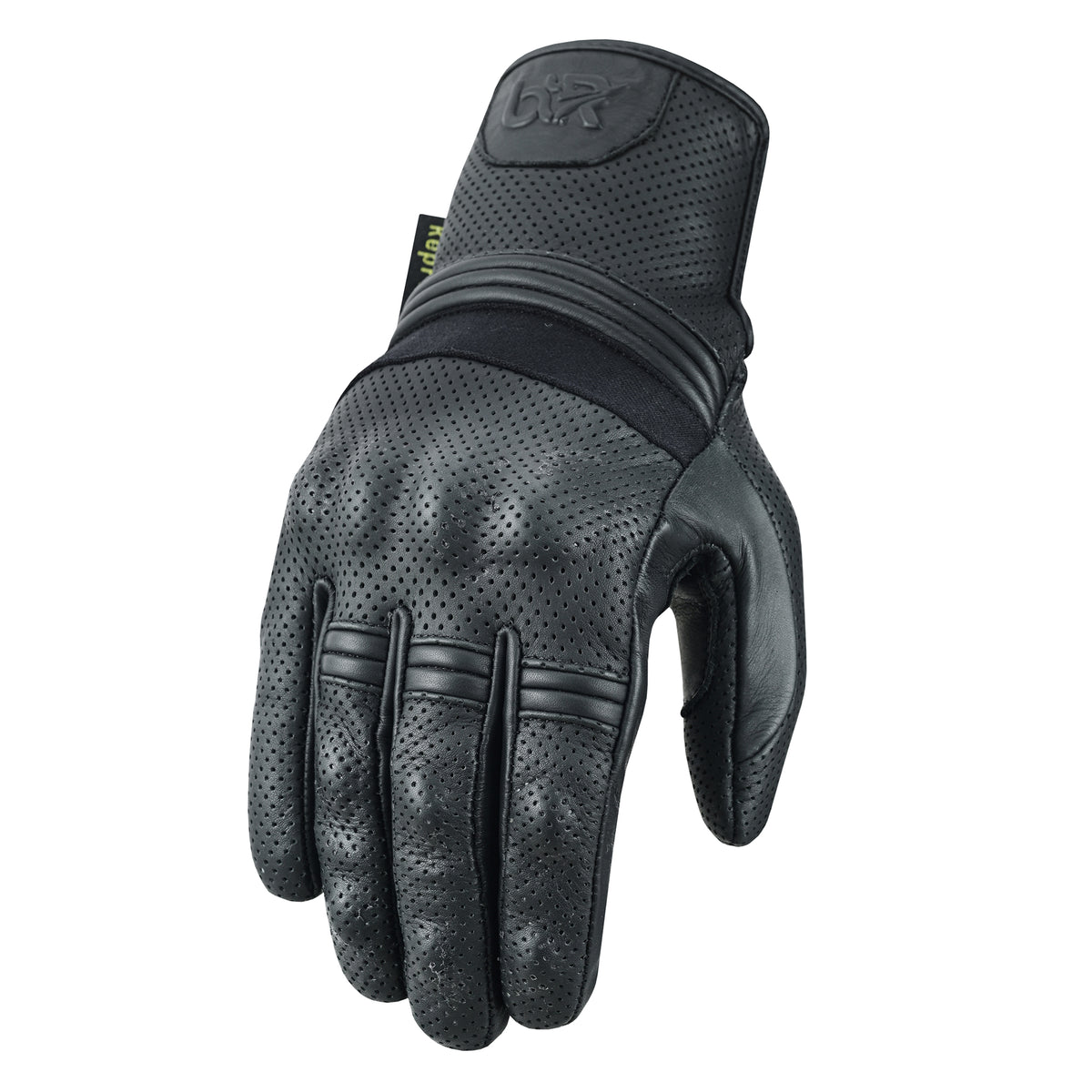 Motorcycle Motocross Touch Screen Perforated Leather Knuckle Protection Gloves