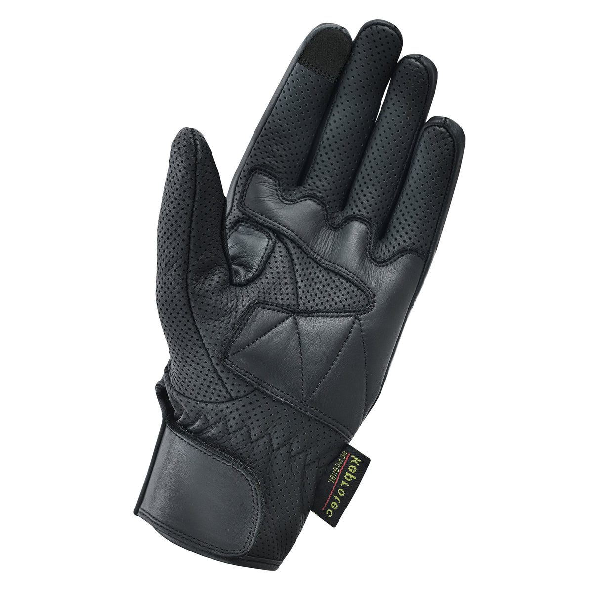 Motorcycle Motocross Touch Screen Perforated Leather Knuckle Protection Gloves
