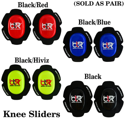 Road Racing Motorcycle Knee Sliders – Durable PU High-Grip Track Pucks for Racing Leathers