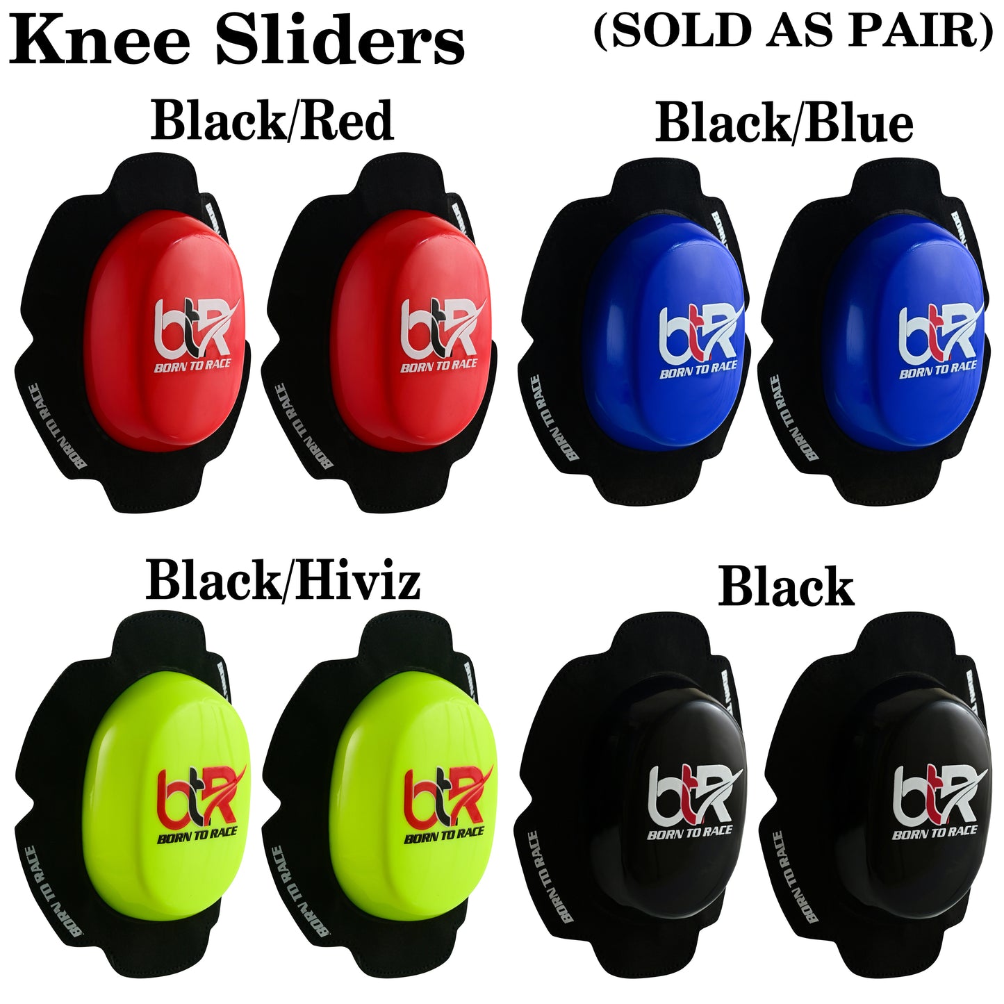 Road Racing Motorcycle Knee Sliders – Durable PU High-Grip Track Pucks for Racing Leathers