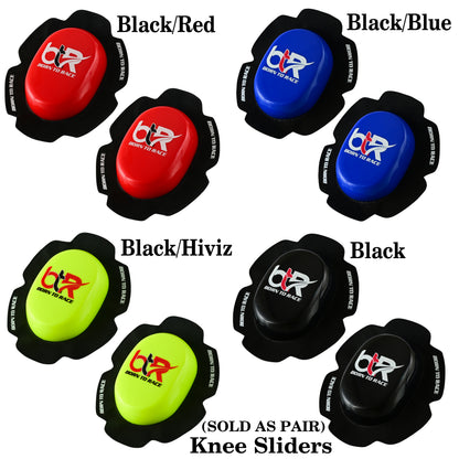 Road Racing Motorcycle Knee Sliders – Durable PU High-Grip Track Pucks for Racing Leathers