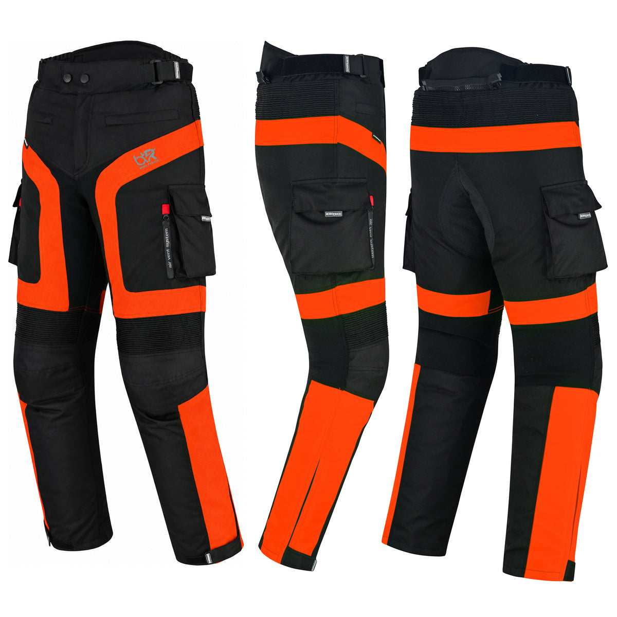 TourPro Men's Waterproof Motorcycle Riding Pants - CE Armor - Thermal Lining - Cordura Textile