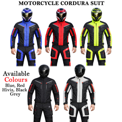 TourPro Waterproof Motorcycle Riding Suit for Men – 600D Cordura Jacket & Pants Set