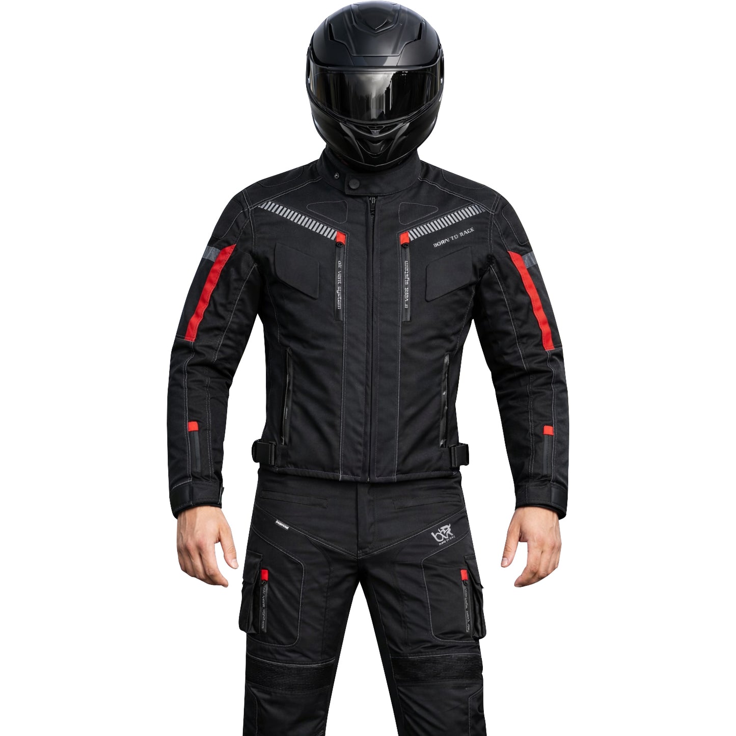 TourPro Waterproof Motorcycle Riding Suit for Men – 600D Cordura Jacket & Pants Set