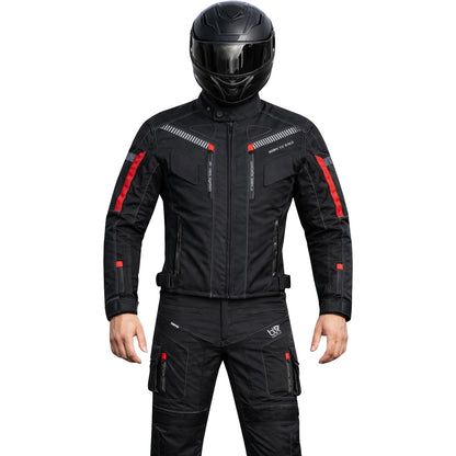 TourPro Waterproof Motorcycle Riding Suit for Men – 600D Cordura Jacket & Pants Set