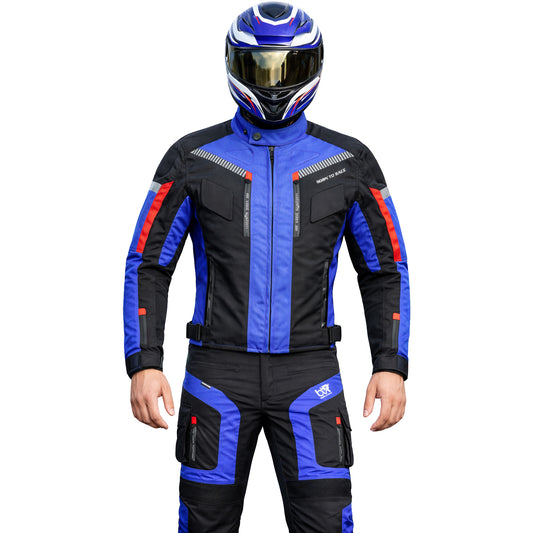 TourPro Waterproof Motorcycle Riding Suit for Men – 600D Cordura Jacket & Pants Set