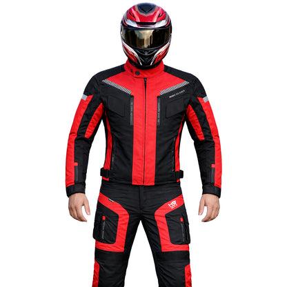 TourPro Waterproof Motorcycle Riding Suit for Men – 600D Cordura Jacket & Pants Set