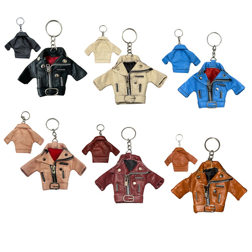 Tiny Leather Jacket Keychain – Premium Napa Leather Charm