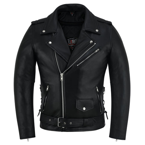 Men’s Cowhide Leather Motorcycle Jacket