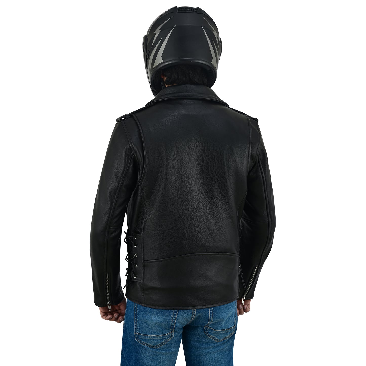 Men’s Cowhide Leather Motorcycle Jacket
