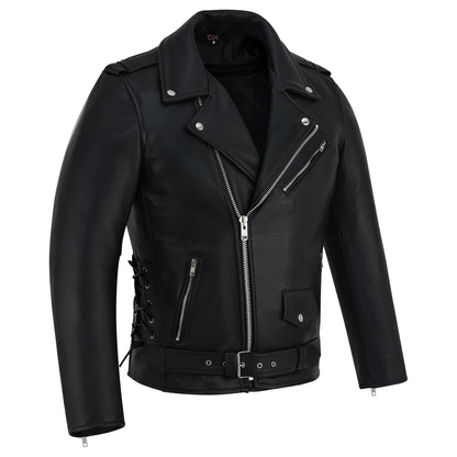 Men’s Cowhide Leather Motorcycle Jacket