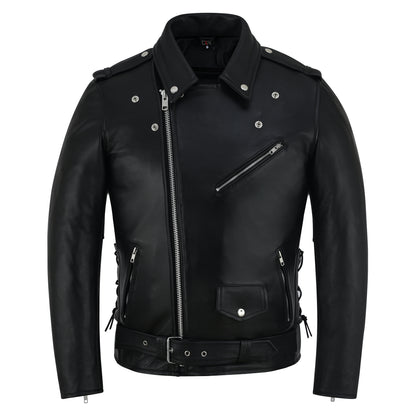 Men’s Cowhide Leather Motorcycle Jacket