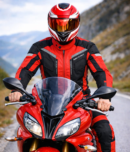 TourPro Waterproof Motorcycle Riding Suit for Men – 600D Cordura Jacket & Pants Set