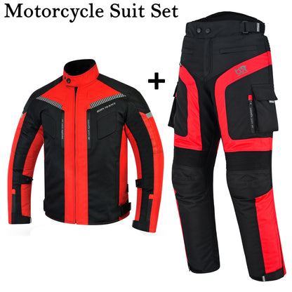 TourPro Waterproof Motorcycle Riding Suit for Men – 600D Cordura Jacket & Pants Set