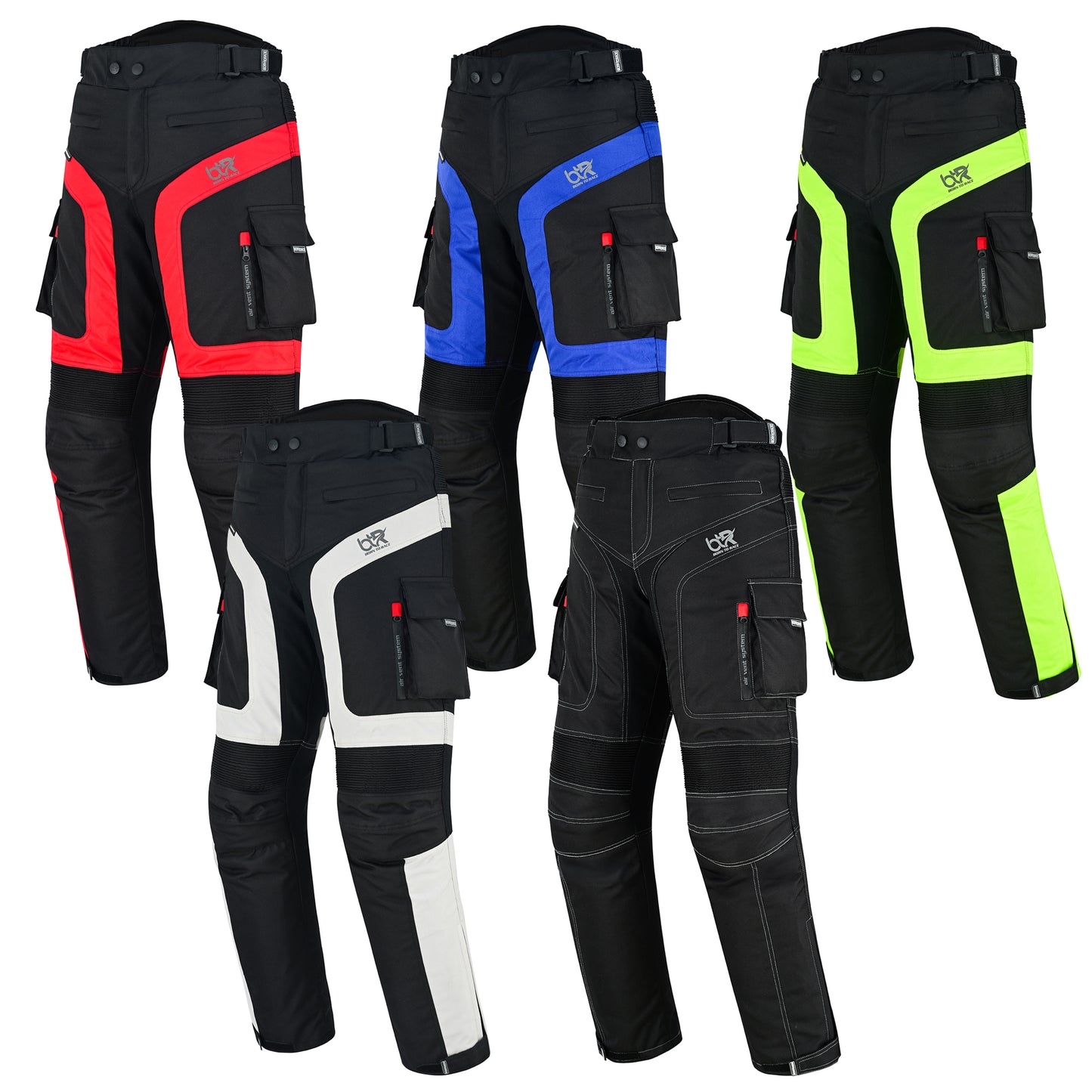 TourPro Men's Waterproof Motorcycle Riding Pants - CE Armor - Thermal Lining - Cordura Textile