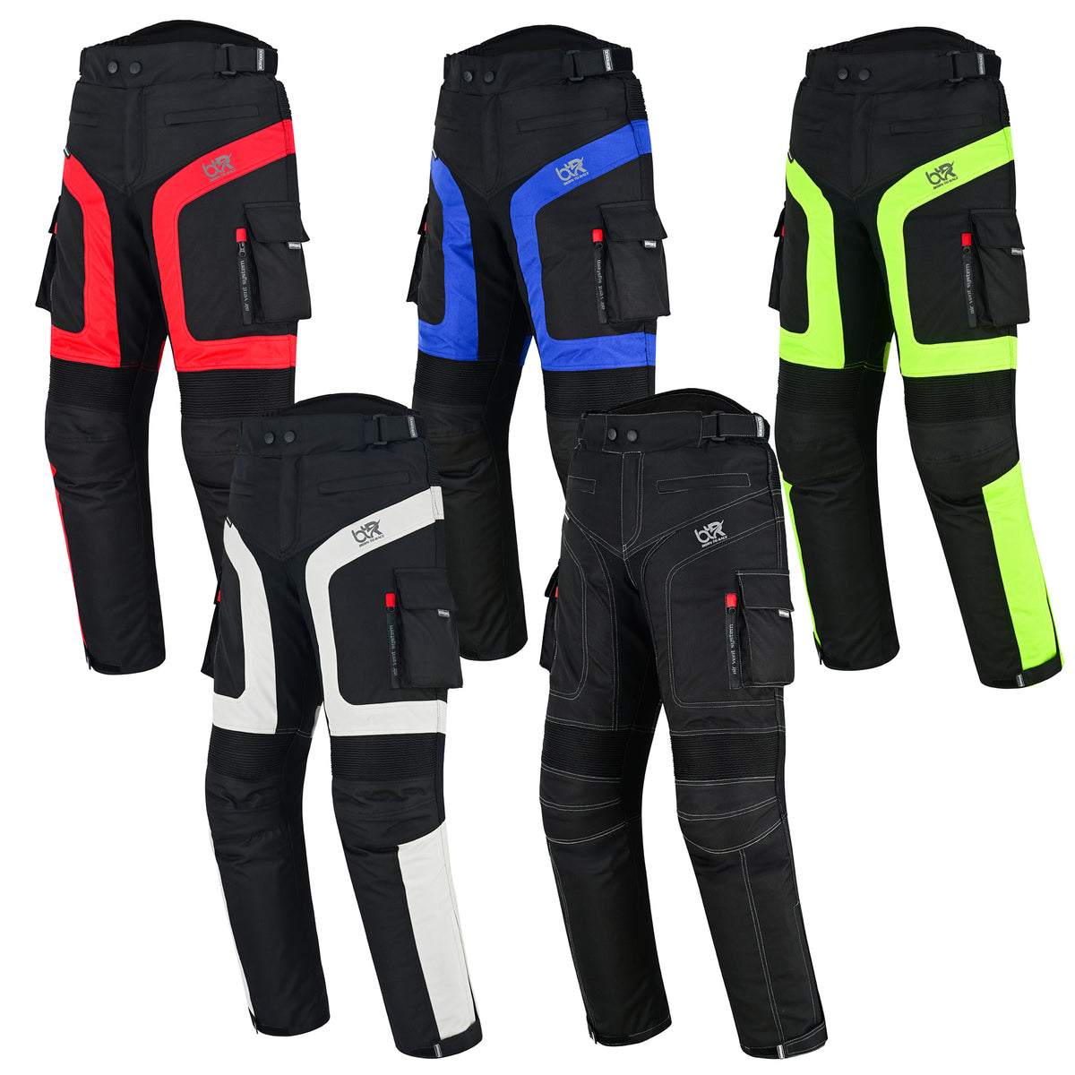 TourPro Men's Waterproof Motorcycle Riding Pants - CE Armor - Thermal Lining - Cordura Textile