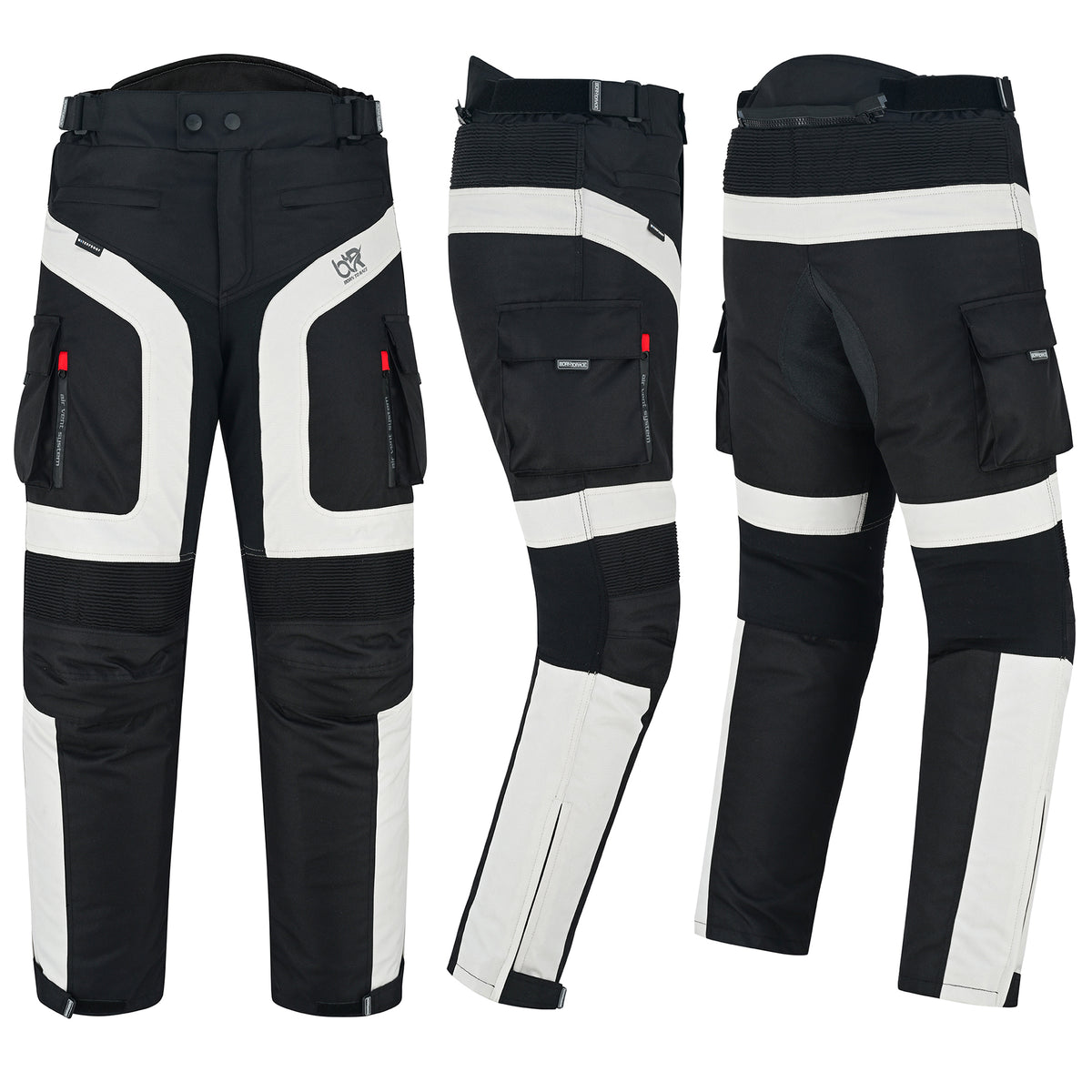 TourPro Men's Waterproof Motorcycle Riding Pants - CE Armor - Thermal Lining - Cordura Textile
