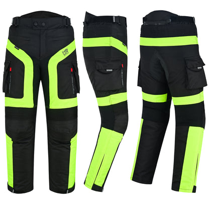 TourPro Men's Waterproof Motorcycle Riding Pants - CE Armor - Thermal Lining - Cordura Textile