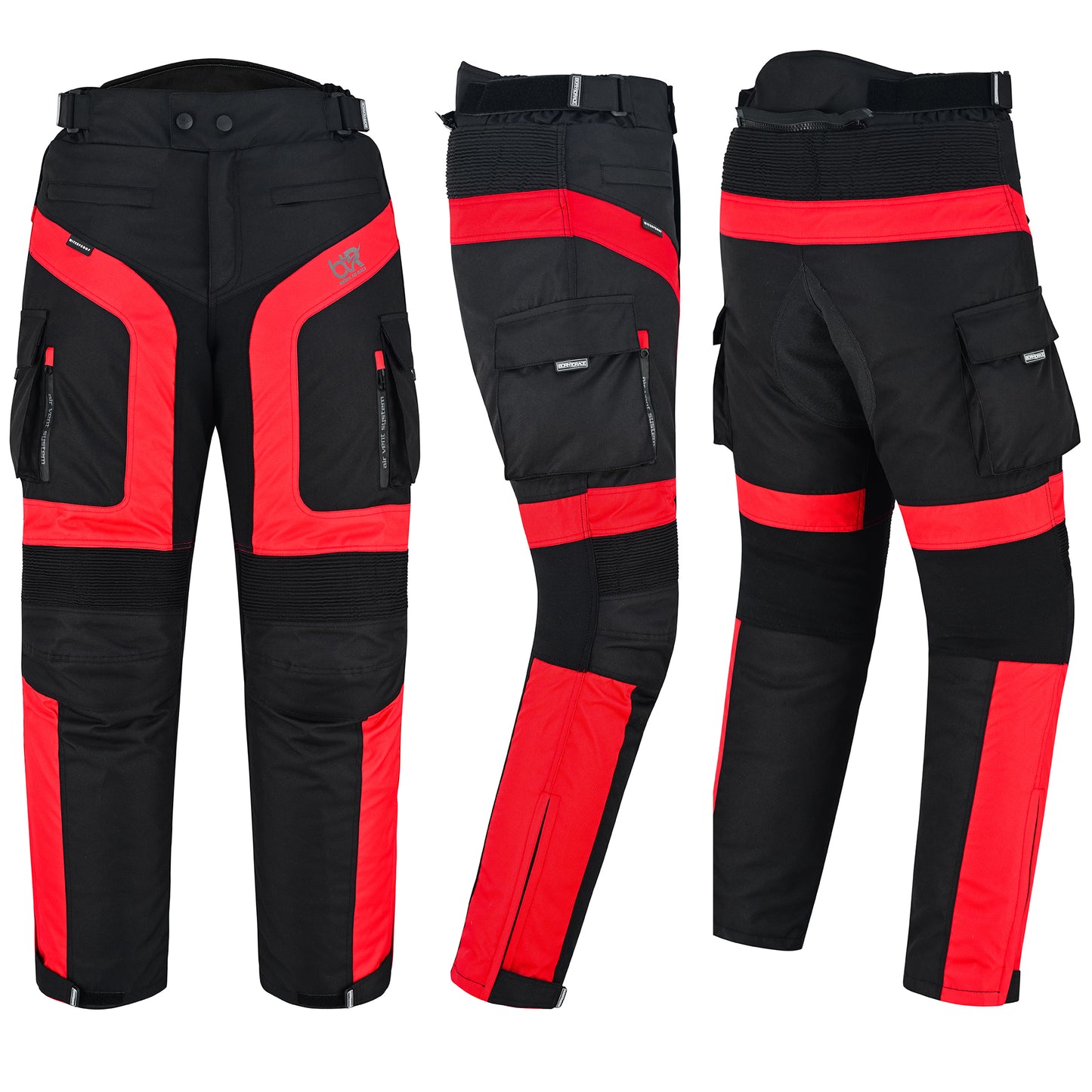 TourPro Men's Waterproof Motorcycle Riding Pants - CE Armor - Thermal Lining - Cordura Textile