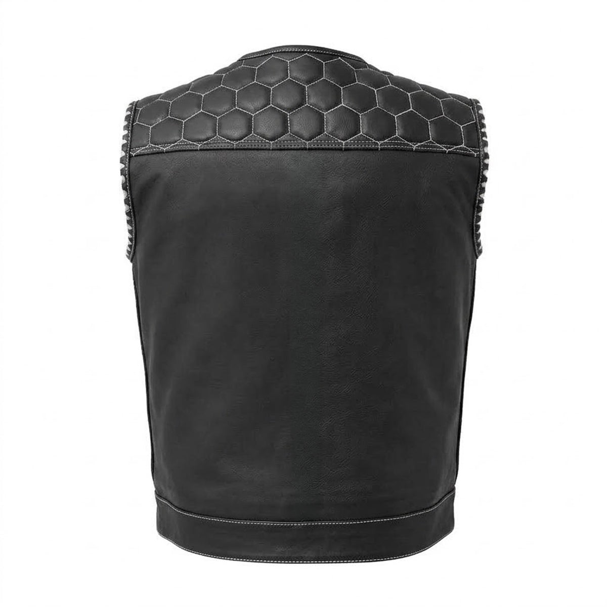 Revline - Men's Club Style Leather Motorcycle Vest