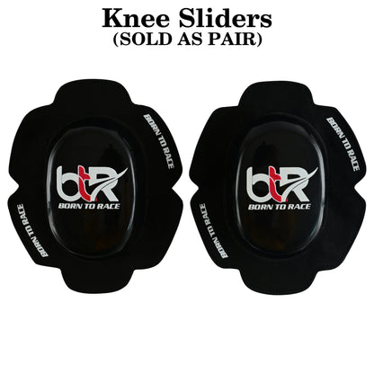 Road Racing Motorcycle Knee Sliders – Durable PU High-Grip Track Pucks for Racing Leathers
