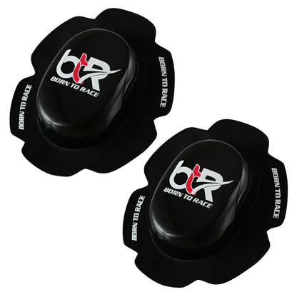 Road Racing Motorcycle Knee Sliders – Durable PU High-Grip Track Pucks for Racing Leathers